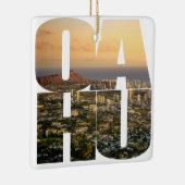 Aangepast 2 sided Photo Oahu Hawaii Kerstmis Keramisch Ornament (Rechts)
