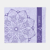 Aangepast 2 Tone Paars Mandala Fleece Blanket Deken (Voorkant (Horizontaal))