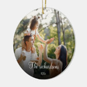 Aangepast 2-zijdig, eenvoudig kerstkerkexamen voor keramisch ornament (Links)