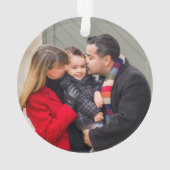 Aangepast, 2-zijdig, foto Red Truck-Kerstmis met f Ornament (achterkant)