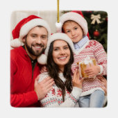 Aangepast 2-zijdig fotografie noords kerstfeest keramisch ornament (Achterkant)