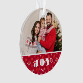 Aangepast 2-zijdig fotografie noords kerstfeest ornament (voorkant)