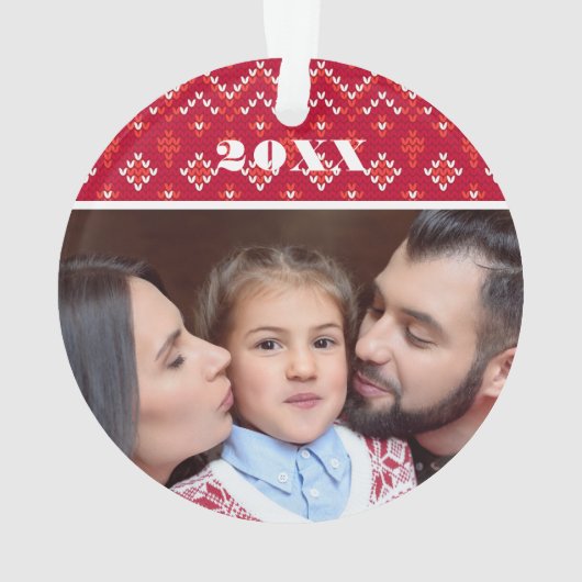Aangepast 2-zijdig fotografie noords kerstfeest ornament (achterkant)