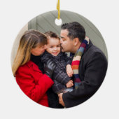 Aangepast 2-zijdig fotosnowflake kerstmis keramisch ornament (Achterkant)