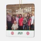 Aangepast 2-zijdig fotosnowflake kerstmis keramisch ornament (Links)