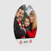 Aangepast 2-zijdig fotosnowflake kerstmis ornament (voorkant)