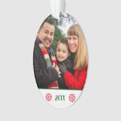 Aangepast 2-zijdig fotosnowflake kerstmis ornament (voorkant)