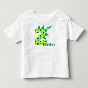 Aangepast 2e verjaardag Shirt Dinosaur