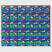 Aangepast 2e verjaardag van het bouwvoertuig voor cadeaupapier (Vlak)