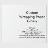 Aangepast 30-inch glanzend opvulpapier cadeaupapier (Vlak)