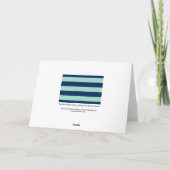 Aangepast 30e verjaardag Mint Green en Navy Stripe Kaart (Achterkant)