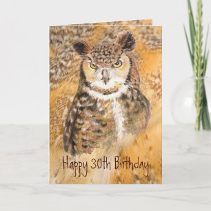 Aangepast 30e verjaardag, Owl Wilde & Crazy Kaart