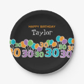 Aangepast 30e verjaardag Voeg een Bord voor kleurr (Voorkant)