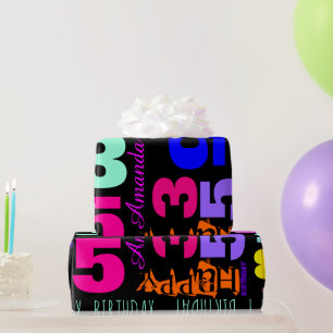 Aangepast 35th Birthday POP Wrapping Paper Cadeaupapier