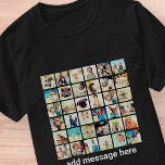 Aangepast 36 Foto's Moderne familie en pc-herinner T-shirt<br><div class="desc">Voeg aangepaste gezelschapshonden,  katten,  vogels,  familie en vrienden foto's toe met eenvoudig lijst</div>