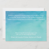 Aangepast 3 Blauw/Blauwgroen Ombre Waterverf Vrijg Kaart (Achterkant)