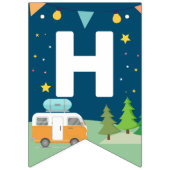 Aangepast 3 Foto Camping Birthday Camp Out Party Vlaggetjes (Tweede vlag)