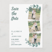 Aangepast 3 Foto Eucalyptus Weddenschap opslaan Da Briefkaart (Voorkant)