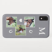 Aangepast 3 Foto grijs paard Case-Mate iPhone Case (Achterkant (horizontaal))