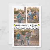 Aangepast 3 Foto Groest Pap Ever Vaderdag Kaart (Voorkant)