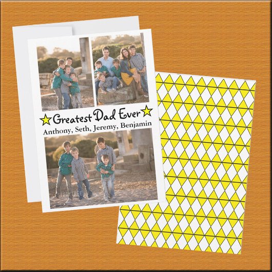 Aangepast 3 Foto Groest Pap Ever Vaderdag Kaart