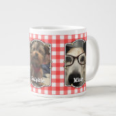 Aangepast 3 Foto Land Red Buffalo Check Pset Grote Koffiekop (Voorkant rechts)