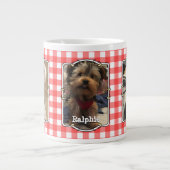 Aangepast 3 Foto Land Red Buffalo Check Pset Grote Koffiekop (Voorkant)