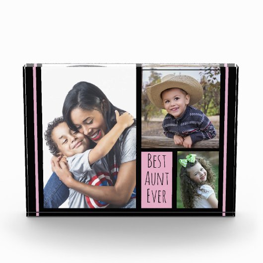 Aangepast 3 Fotocollage Beste tante ooit Fotoblokken (Voorkant)