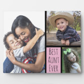 Aangepast 3 Fotocollage Beste tante ooit Fotoplaat (Voorkant)