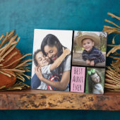 Aangepast 3 Fotocollage Beste tante ooit Fotoplaat (Zijkant)