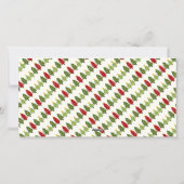 Aangepast 3 fotocollage met kerstbomen feestdagenkaart (Achterkant)