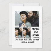 Aangepast 3 Fotocollage voor bruiloft Kaart (Voorkant)