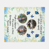 Aangepast 3 Fotocollage zuster Forever Fleece Deken (Voorkant (Horizontaal))