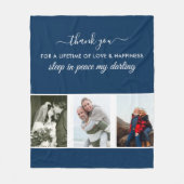 Aangepast 3 fotoraster in het liefdevol geheugen fleece deken (Voorkant)