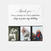 Aangepast 3 fotoraster in het liefdevol geheugen W Fleece Deken (Voorkant)