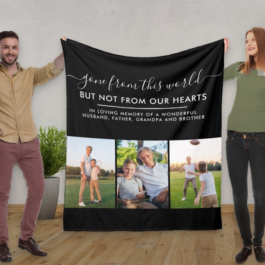 Aangepast 3 fotoraster voor het afspelen van geheu fleece deken