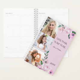 Aangepast 3 Fotoroze Floral 2023 Planner