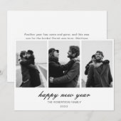 aangepast 3 foto's blij nieuw jaar feestdagenkaart (Voorkant / Achterkant)