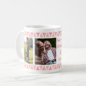 Aangepast 3 foto's en tekst - Roze Waterverf grenz Koffiemok (Voorkant links)