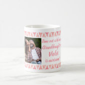 Aangepast 3 foto's en tekst - Roze Waterverf grenz Koffiemok (Center)