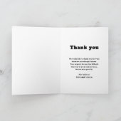 Aangepast 3 foto's voor altijd in onze harten zwar bedankkaart (Binnen)