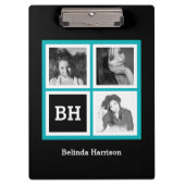 Aangepast 3 installagram Foto's Aangepaste Turquoi Klembord (Voorkant)