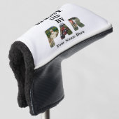 Aangepast 3 letters vormgeving foto Beste vader, p Golfheadcover (3/4 voorkant)