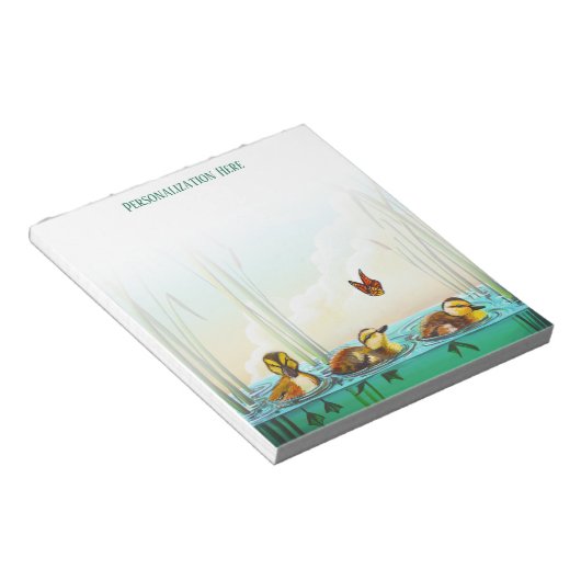 Aangepast 3 Little Baby Ducks Notitieblok (Schuin)