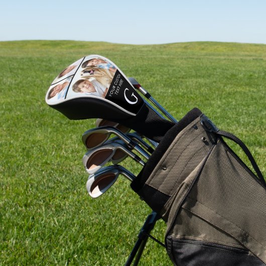 Aangepast 3 Monogrammen fotocollage Golfheadcover (Insitu)