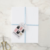 Aangepast 3 paar foto's Happy Valentijns Cadeaulabel (Met Touw)