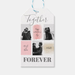 Aangepast 3 paar foto's Happy Valentijns Cadeaulabel