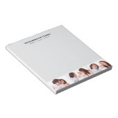 Aangepast 3 secties Familie Foto Collage Black Lij Notitieblok (Schuin)