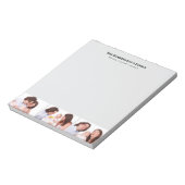 Aangepast 3 secties Familie Foto Collage Black Lij Notitieblok (Linkerzijde)