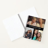 Aangepast 3 secties Familie Foto Collage Black Lij Notitieboek (Binnen)